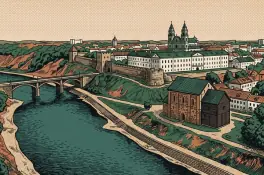 В Гродно церковь стоит на обрыве с XII века