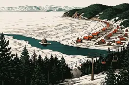 Листвянка: лёд Байкала и нерпы